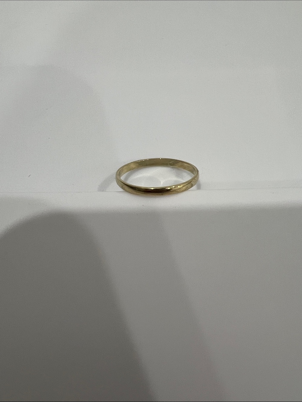 10k Gold Minimalist Thin Band Ring